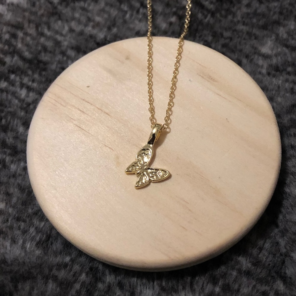 Becky Gold Dainty Butterfly Necklace